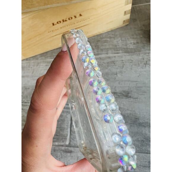 Luxury Diamond Rhinestone Crystal Bling Transparent iPhone Case 13 Pro Clear - Picture 8 of 10